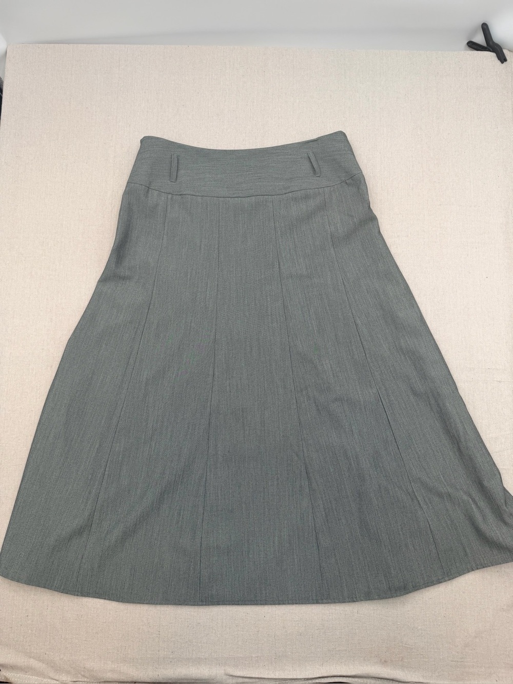 Gray A-Line Midi Skirt - Classic Women’s Skirt - Picture 4 of 4